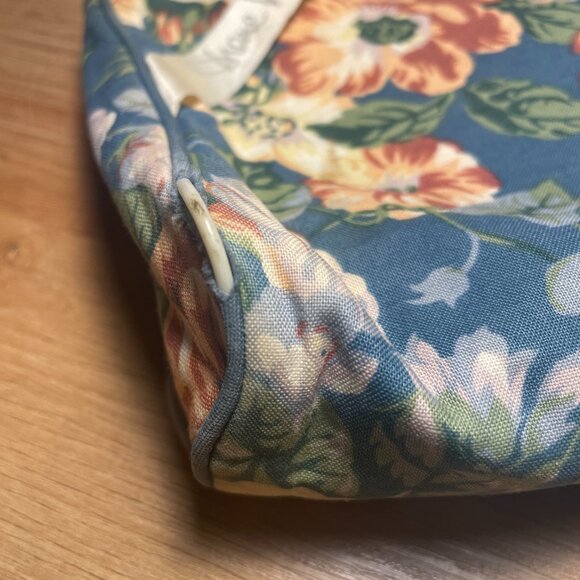 Diane Von Furstenberg floral makeup pouch travel bag w zipper - Picture 3 of 12